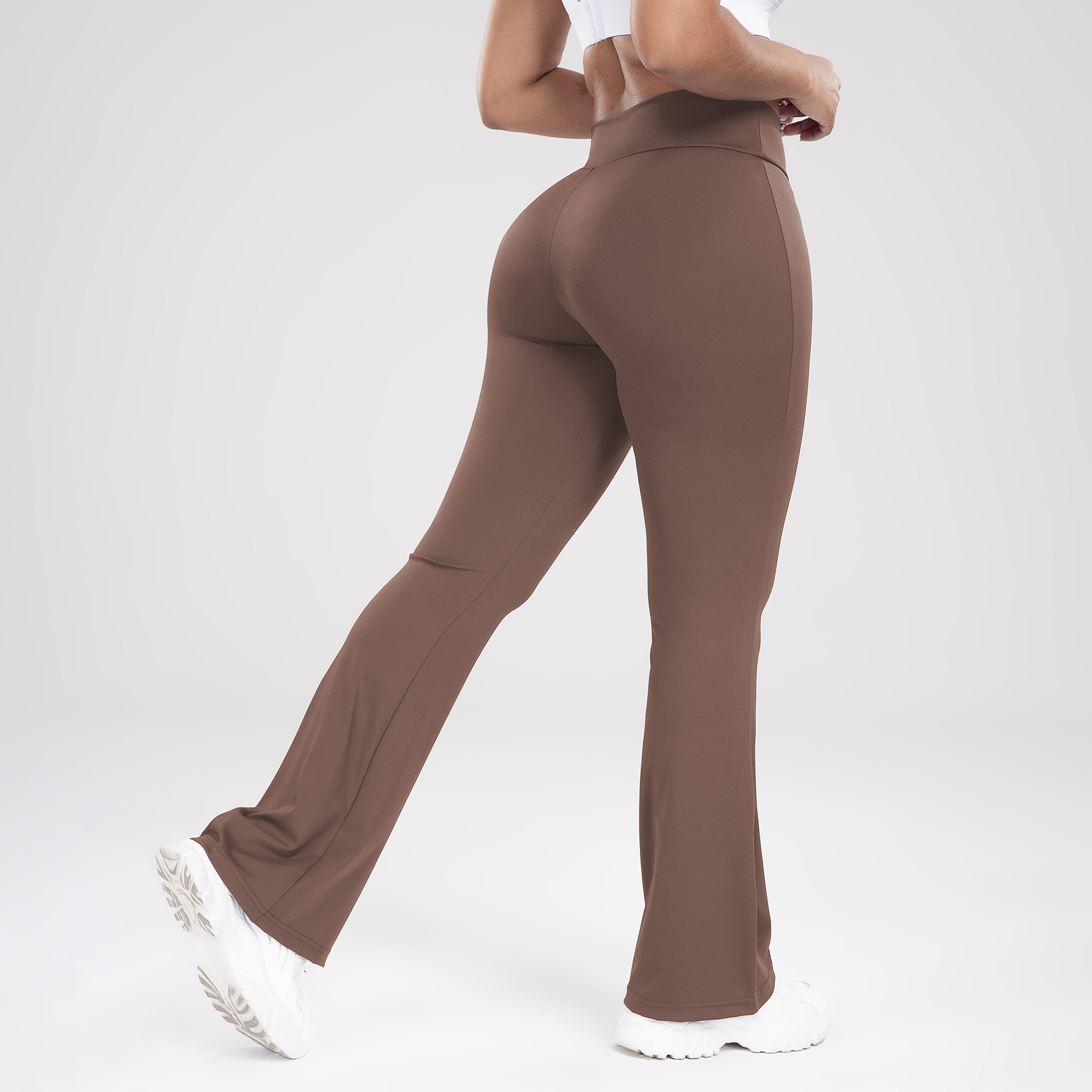Pantalon de sport bootcut avec large ceinture