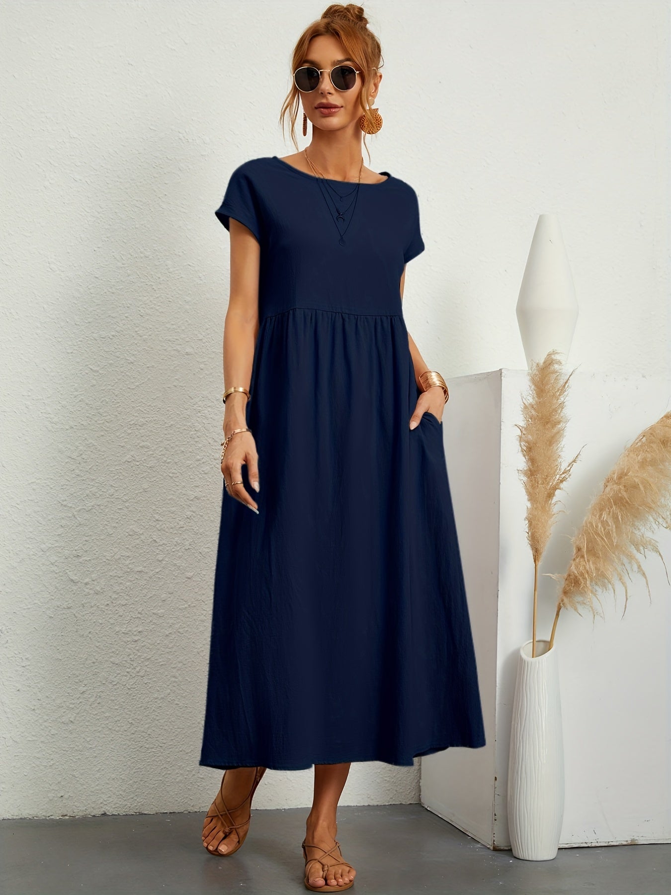 robe d'été décontractée avec poches amples