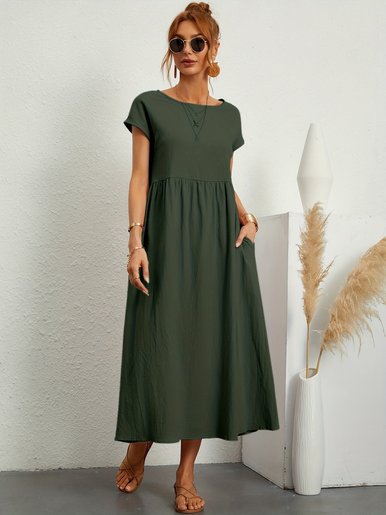 robe d'été décontractée avec poches amples