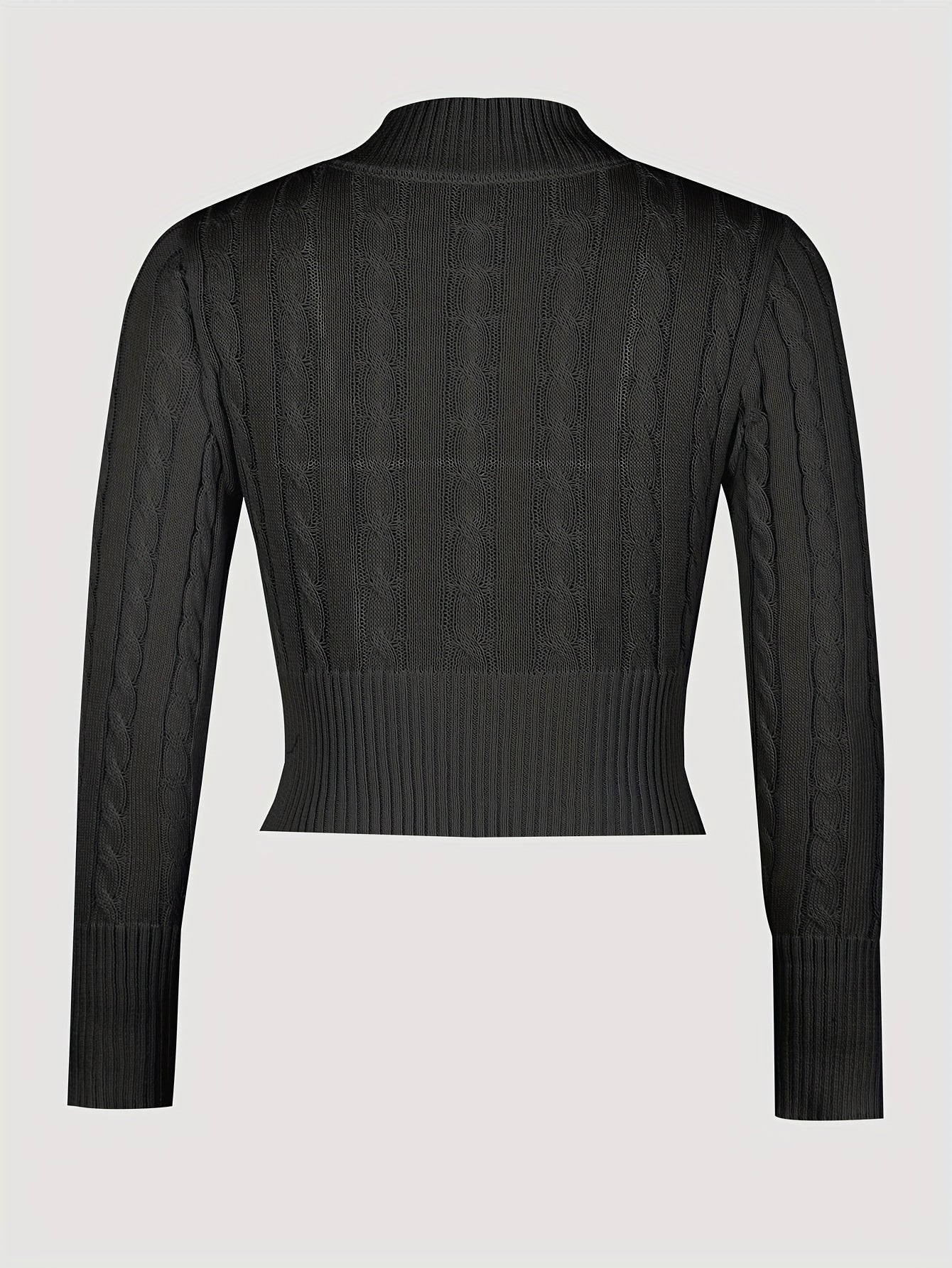 Pull court slim à motif torsadé