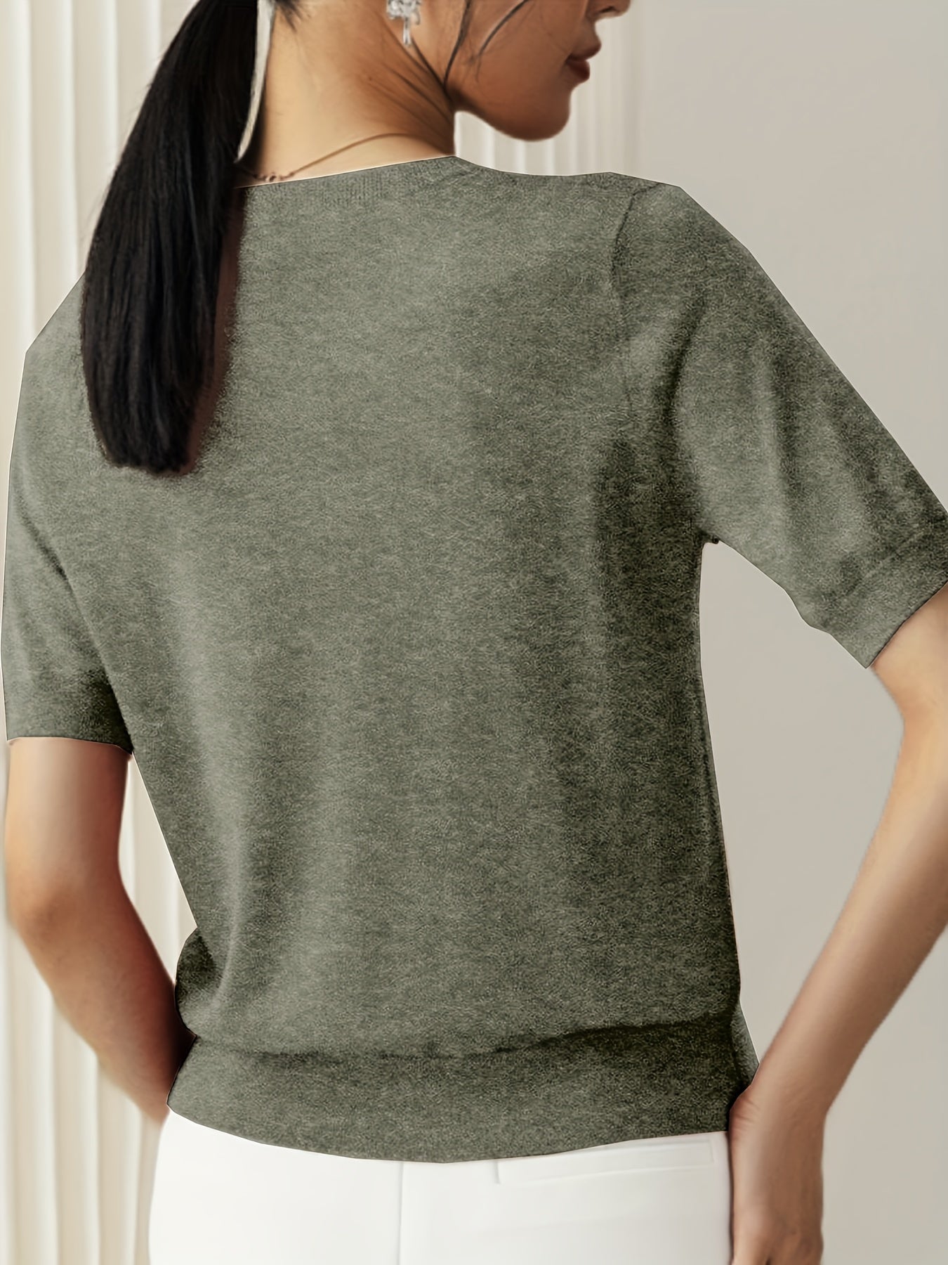 Pull décontracté à manches courtes pour le printemps et l'été