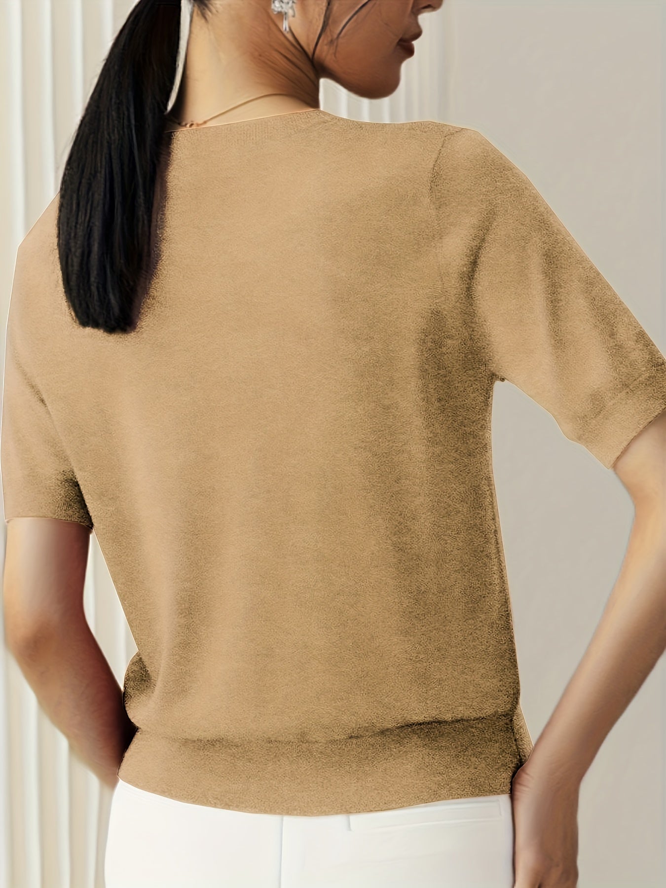 Pull décontracté à manches courtes pour le printemps et l'été