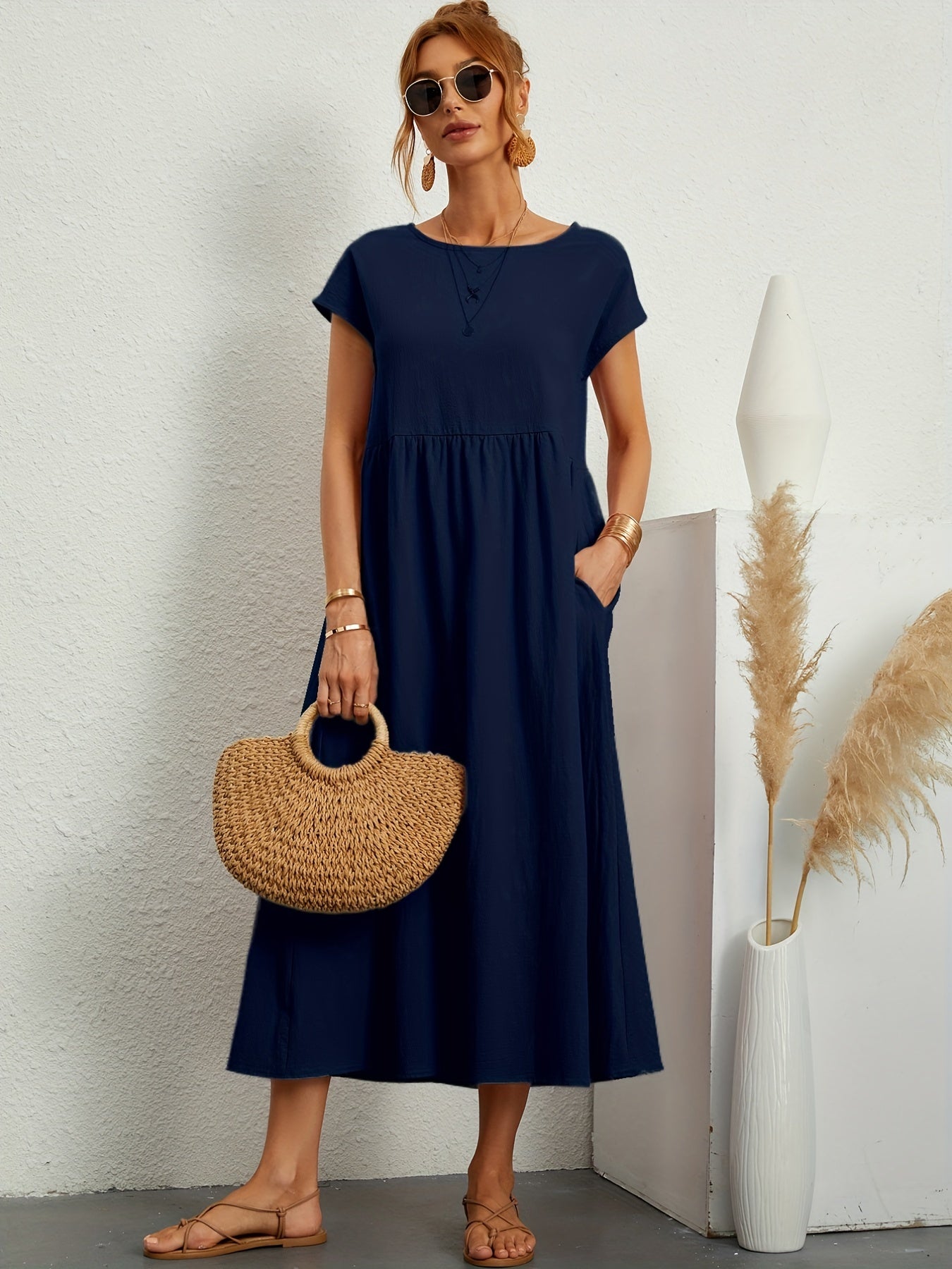 robe d'été décontractée avec poches amples