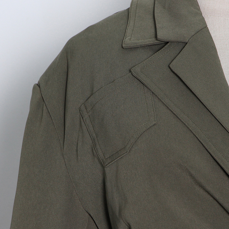 Manteau long vert foncé