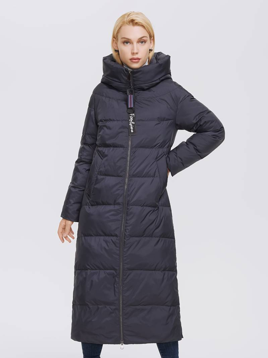veste longue avec fermeture éclair