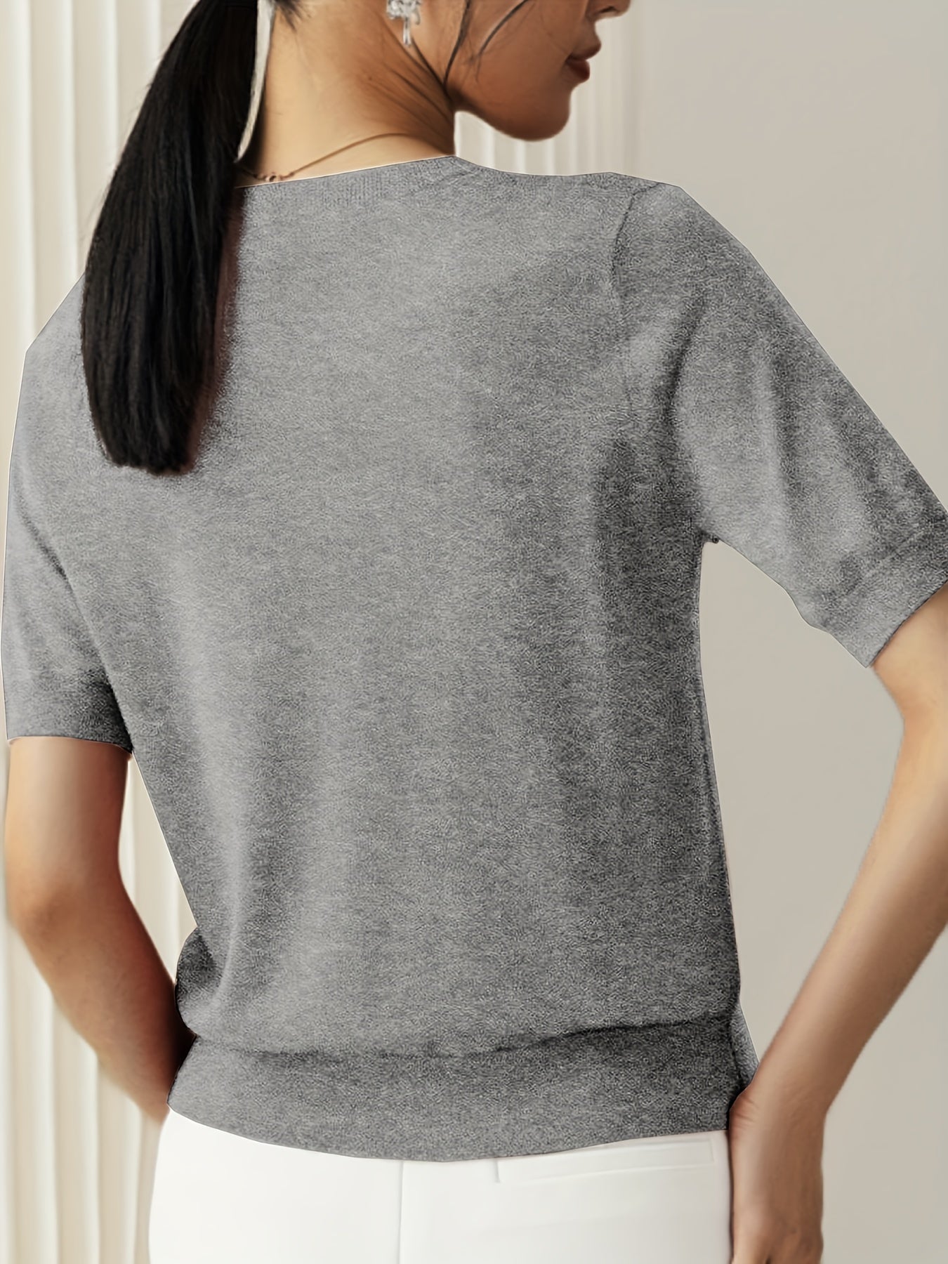Pull décontracté à manches courtes pour le printemps et l'été