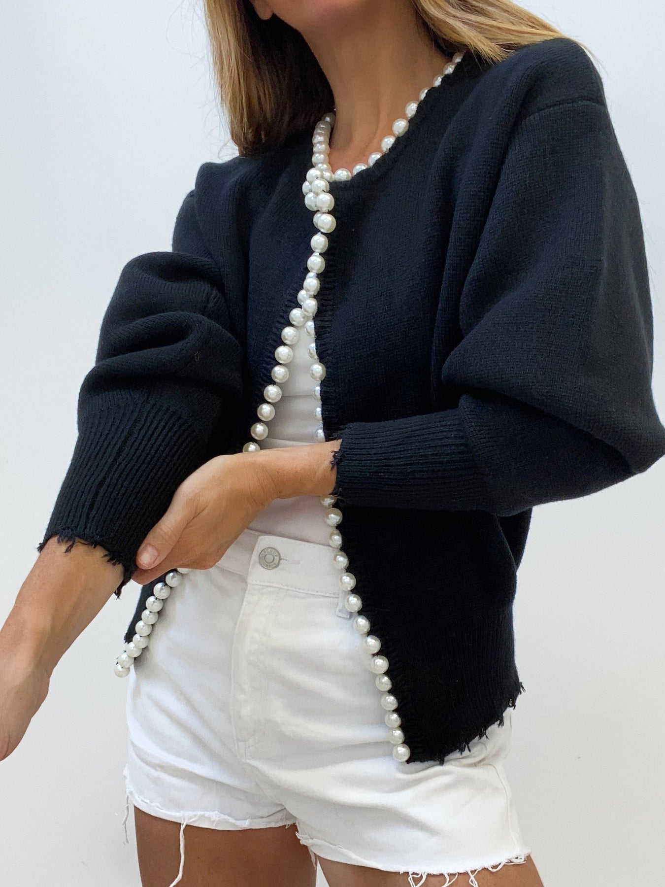 Cardigan avec perles