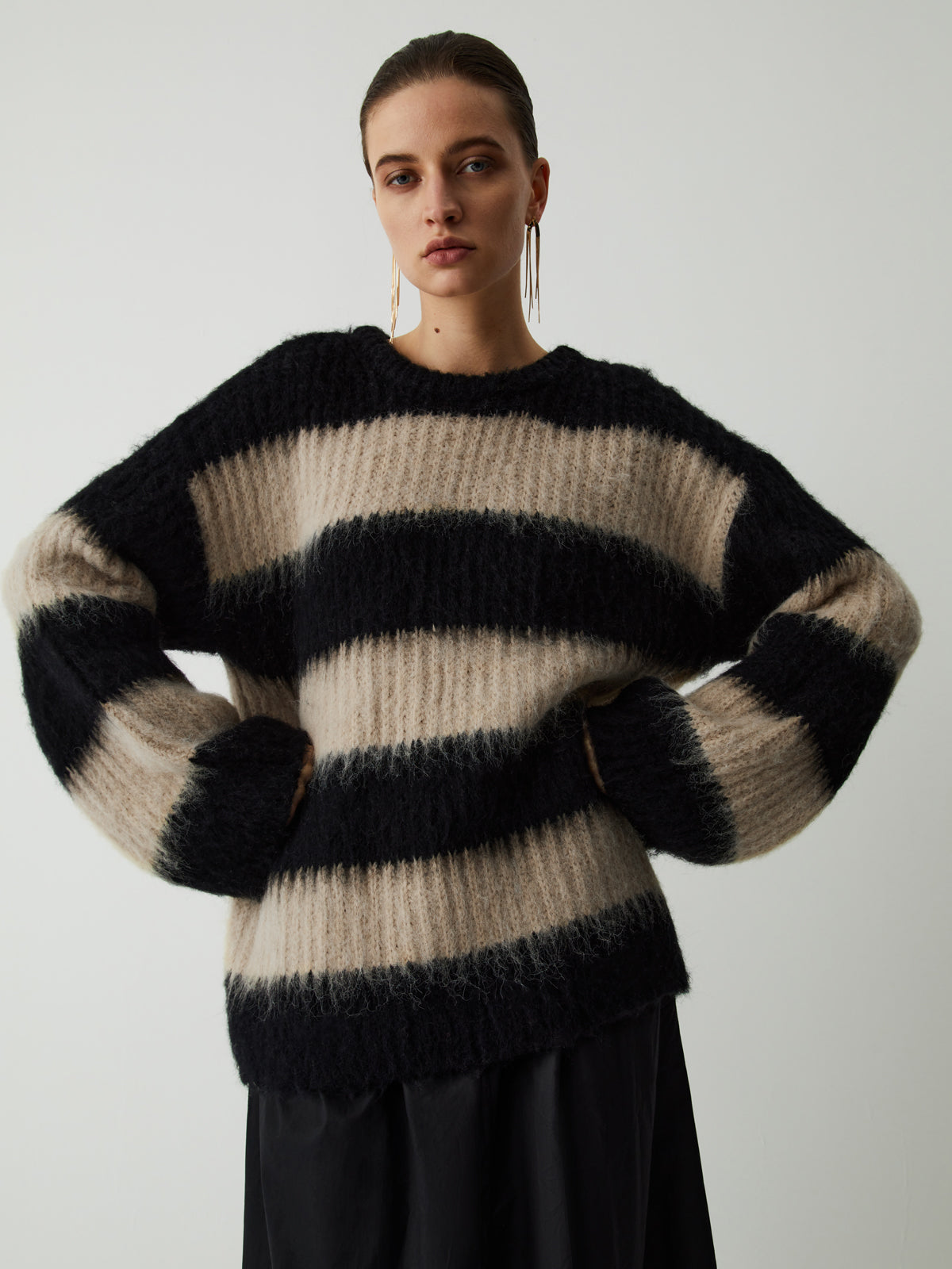 Pull rayé pour femme