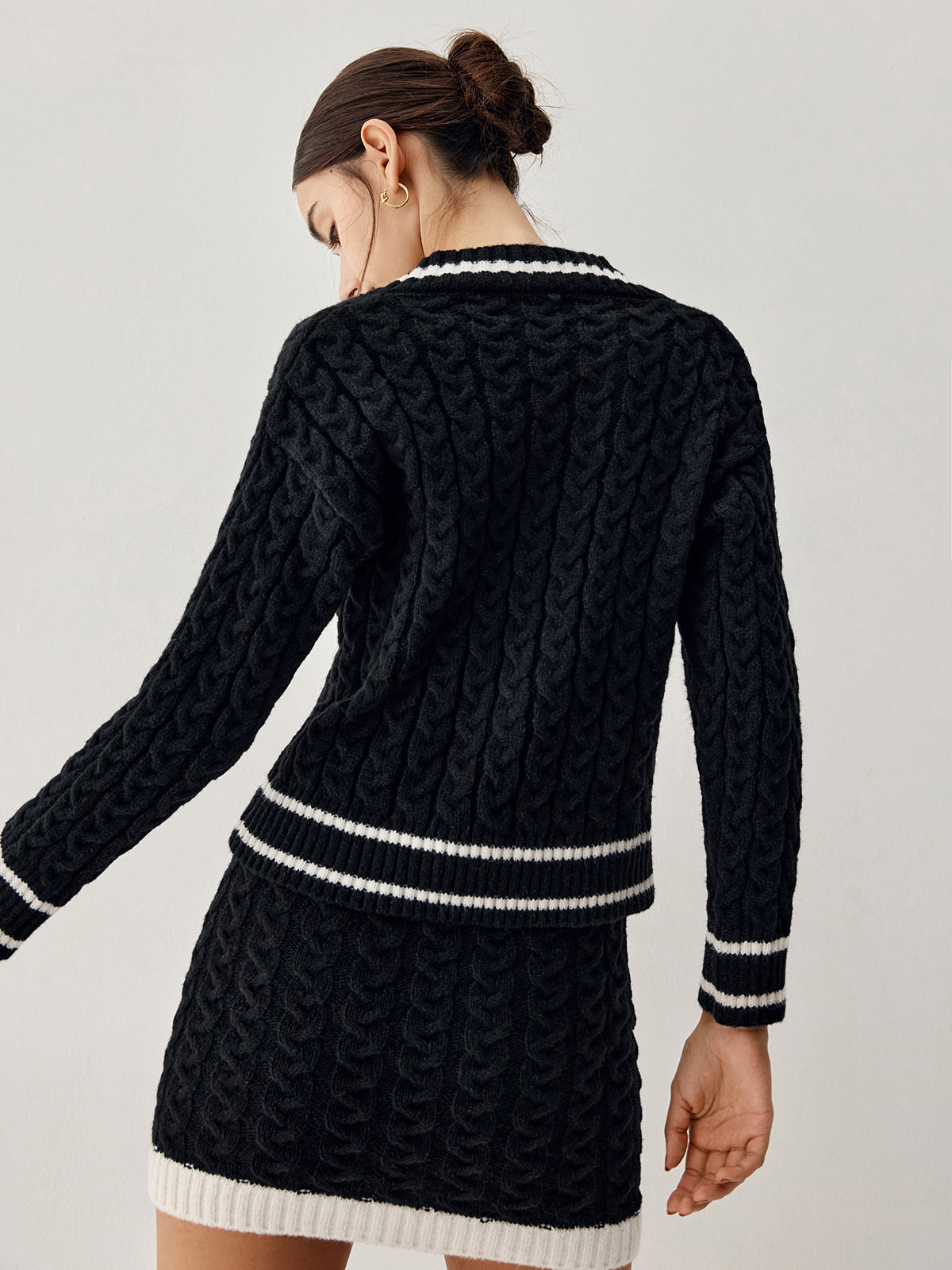 Ensemble pull et jupe tricotés vintage