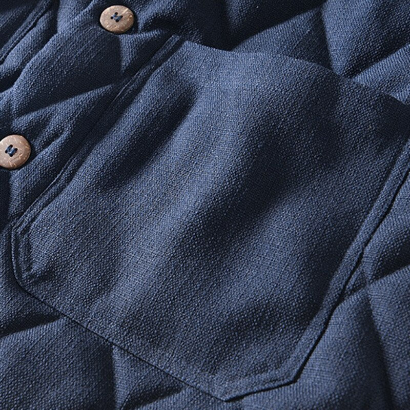 Veste chaude à col roulé matelassée pour homme de style japonais