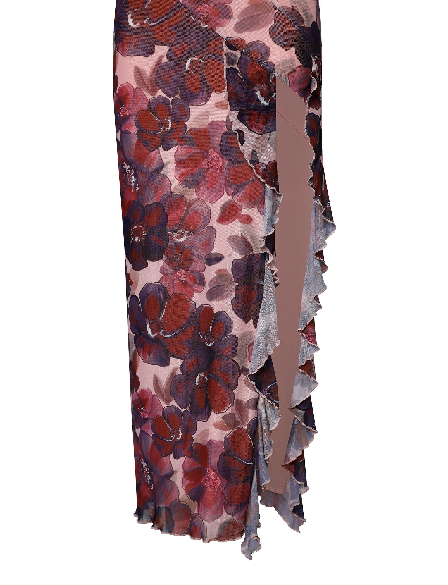 Robe longue bustier à imprimé floral