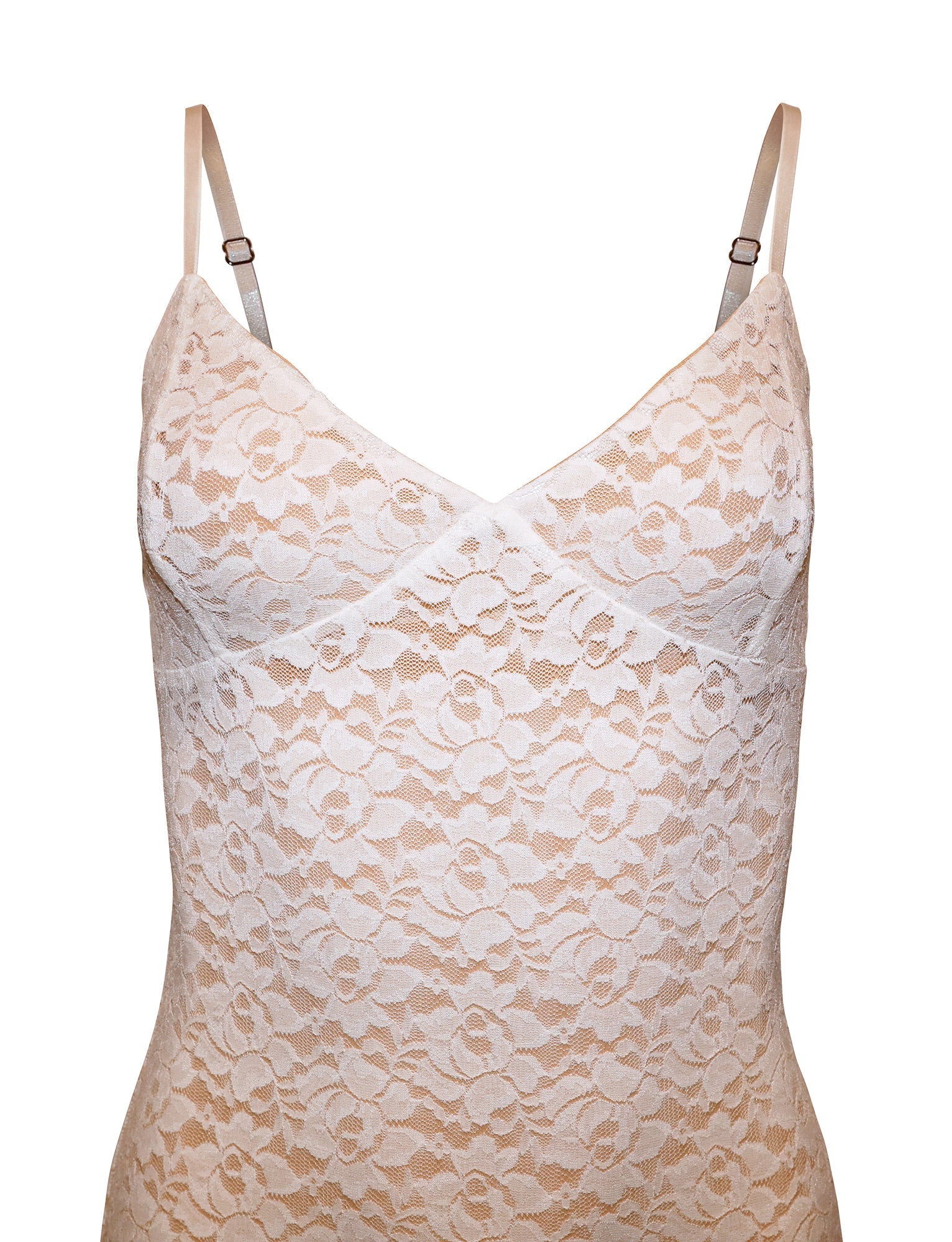 Robe blanche en dentelle fleurie