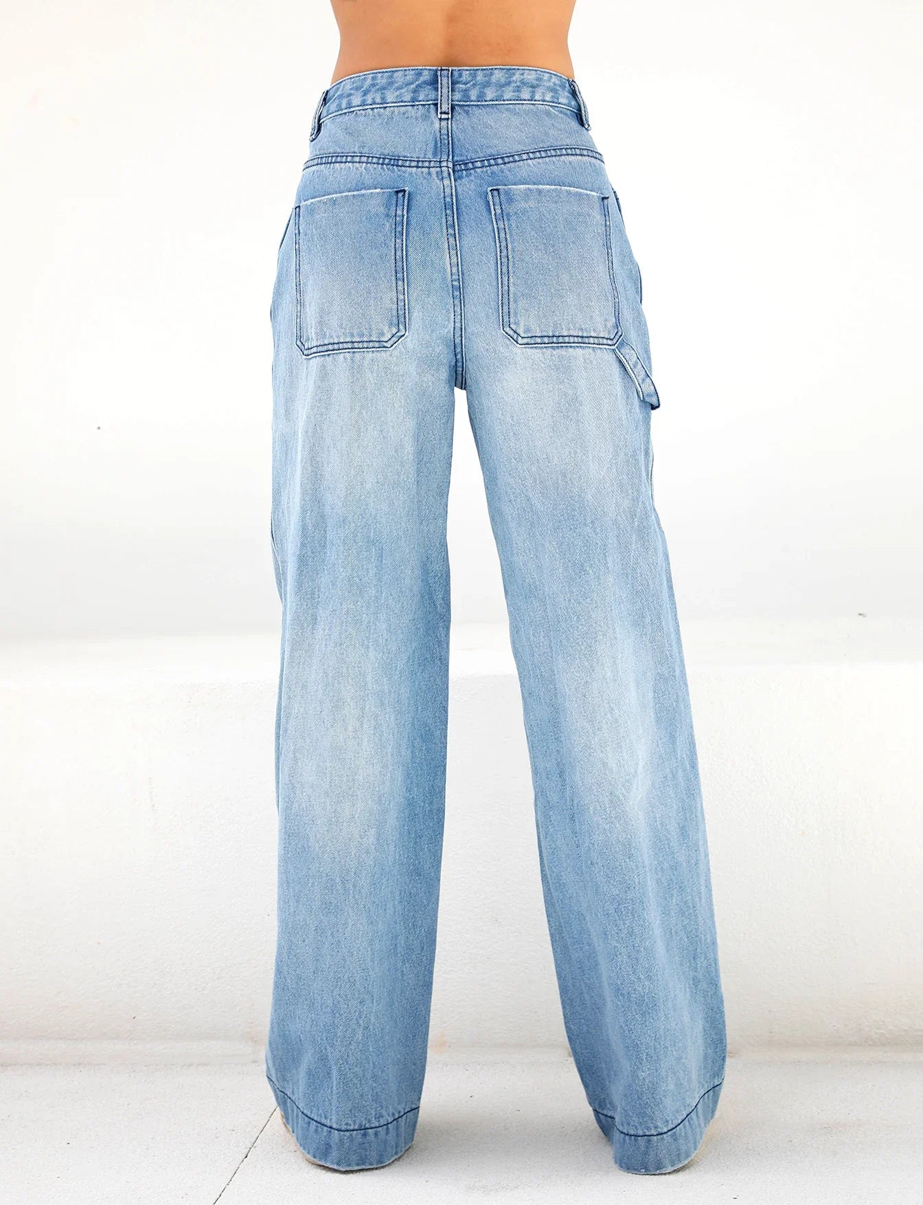 Jean ample à taille haute