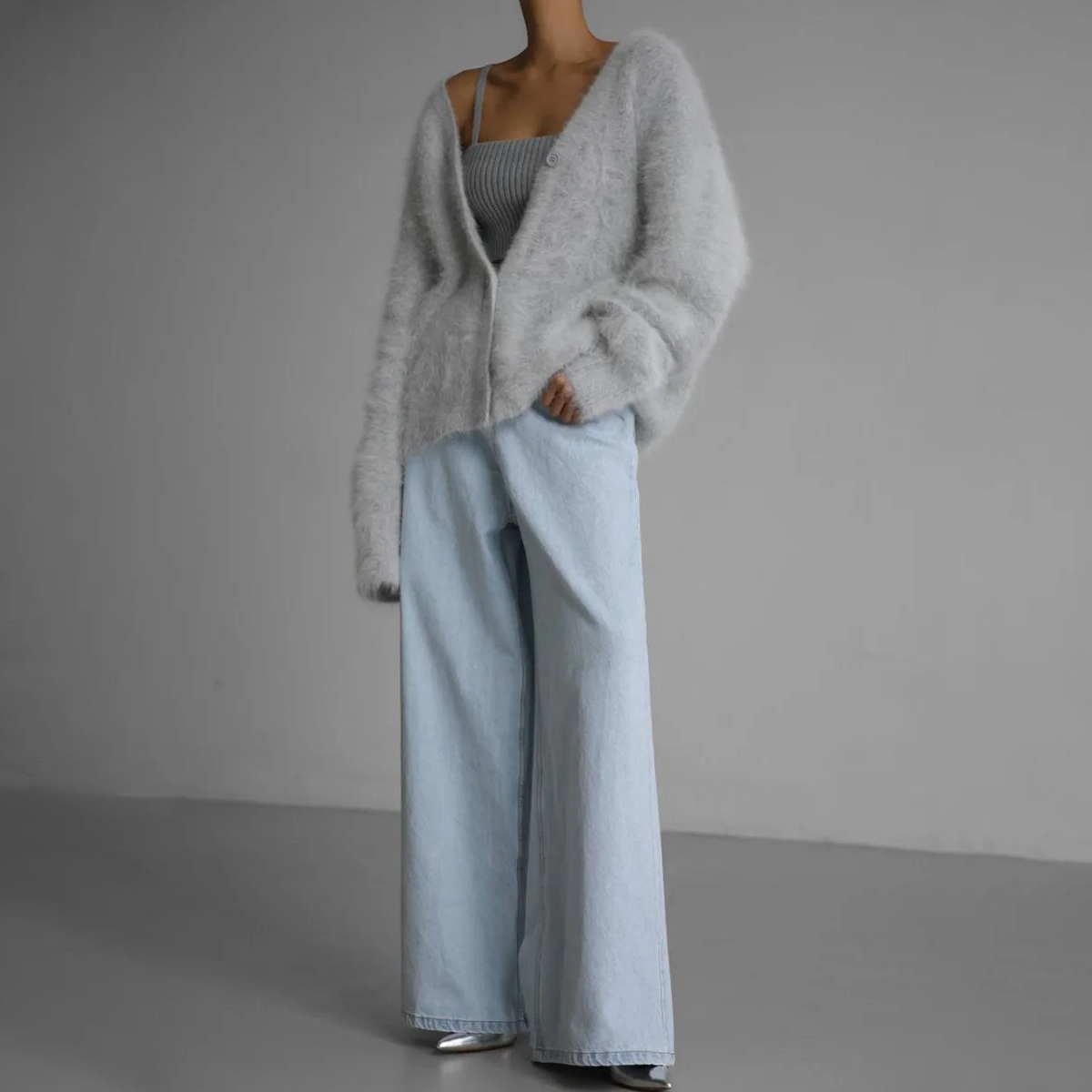 Cardigan ample en cachemire pour femme