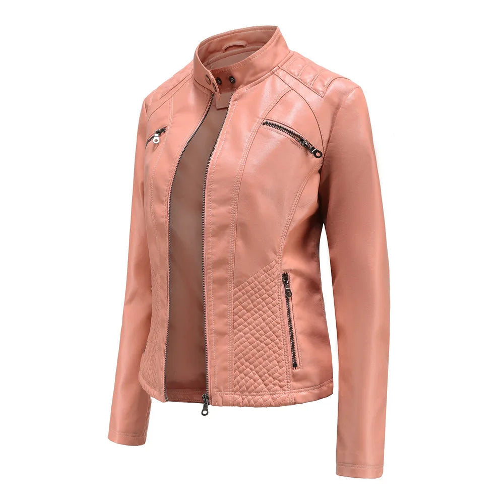 Veste en cuir élégante pour femme