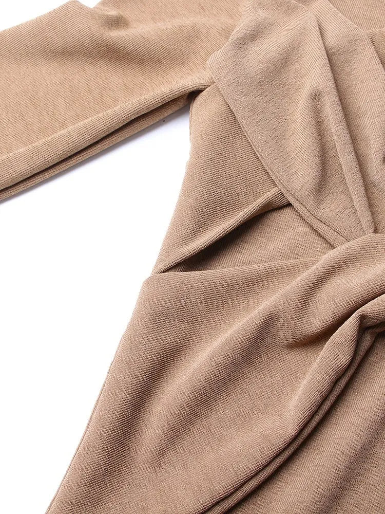 Robes à paillettes fendues en tricot croisé