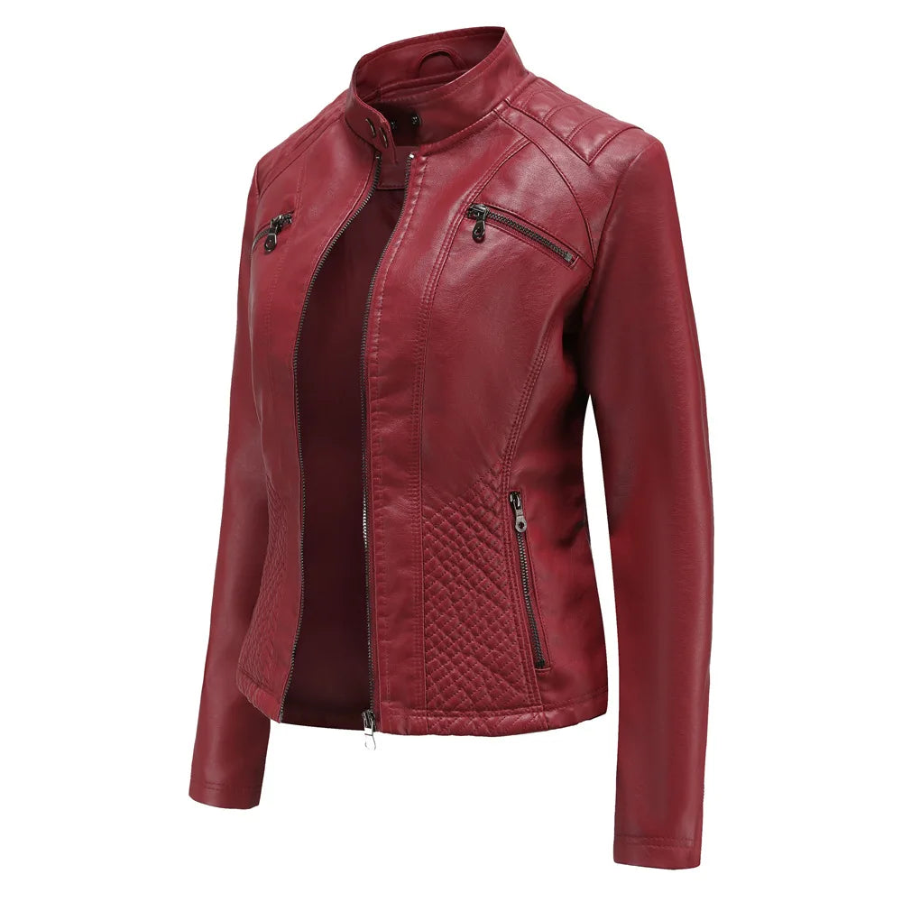 Veste en cuir élégante pour femme