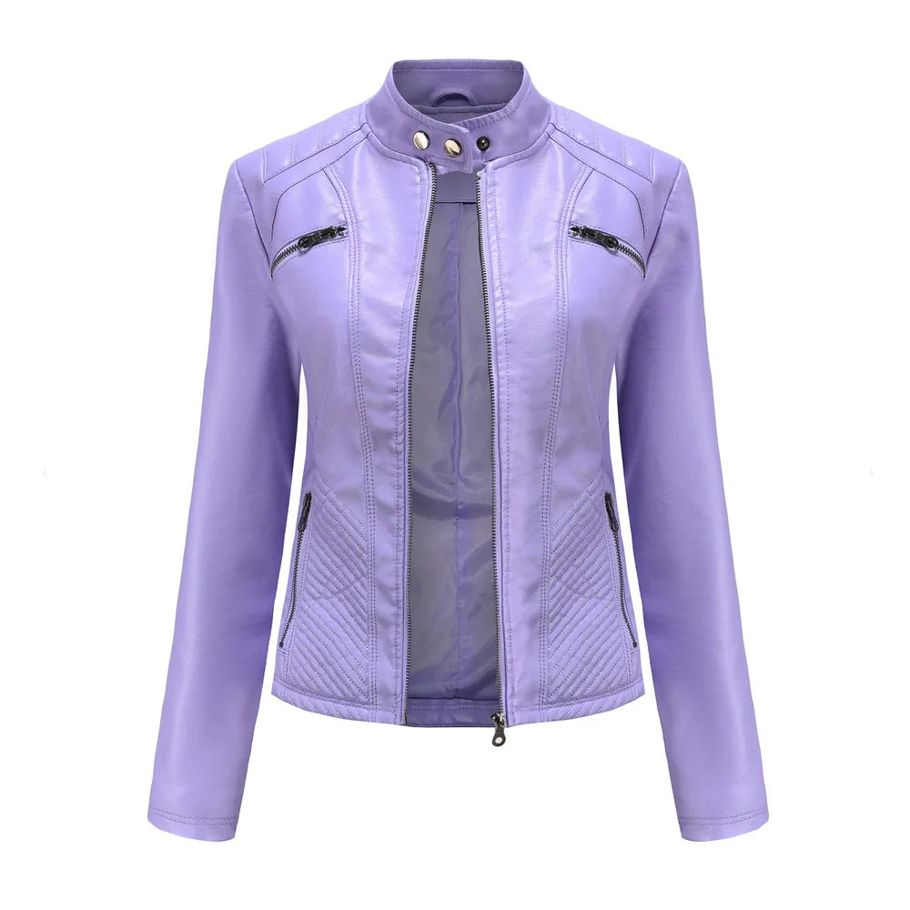 Veste en cuir élégante pour femme