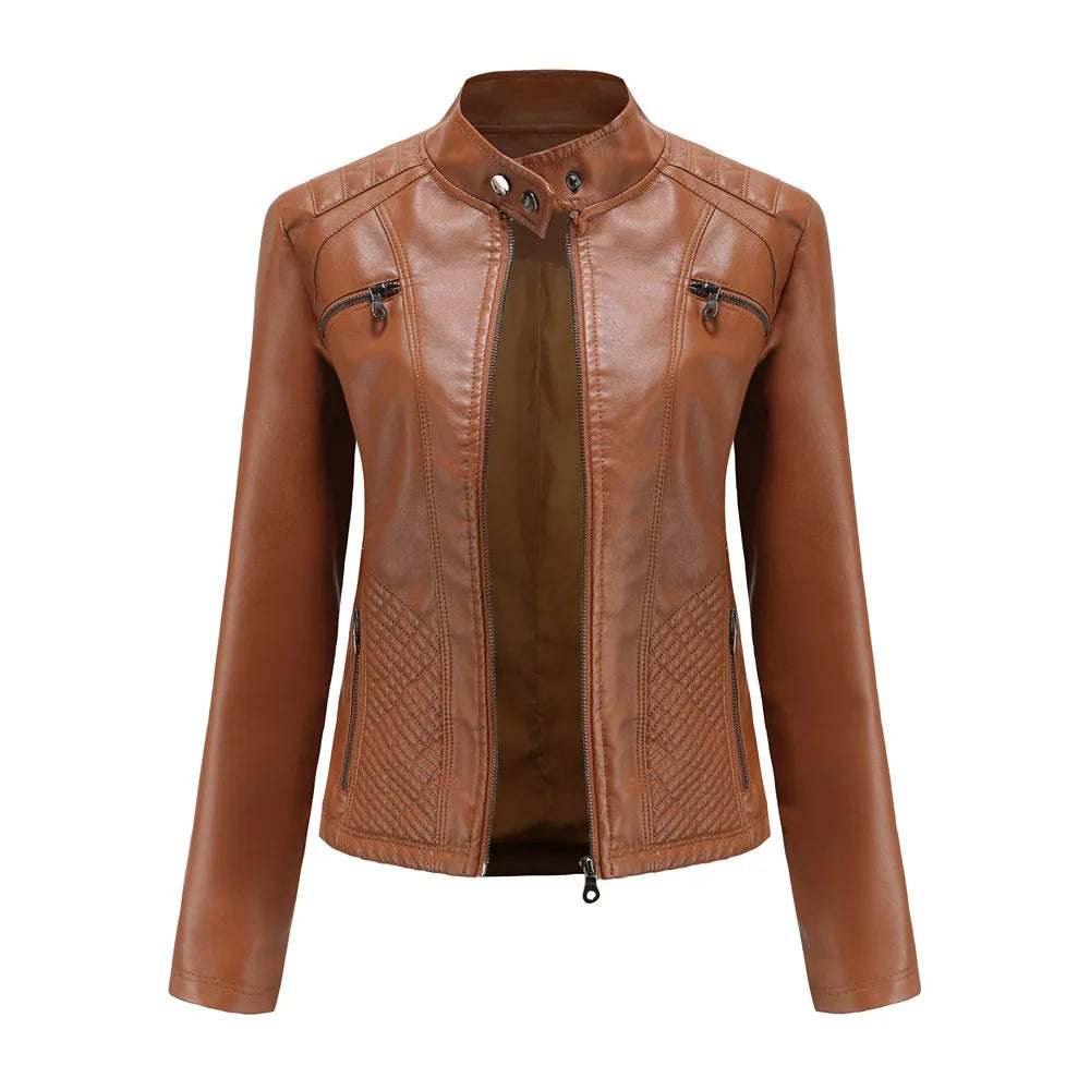 Veste en cuir élégante pour femme