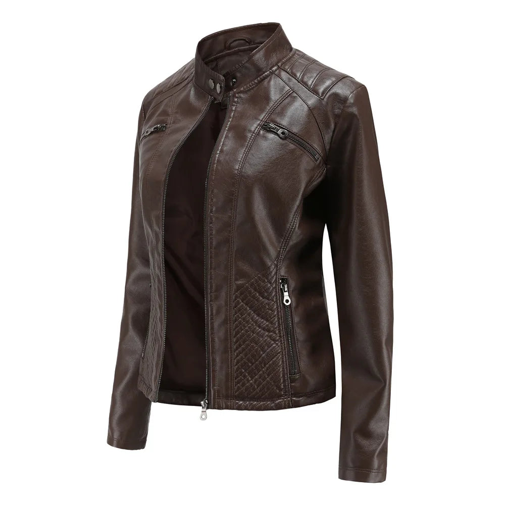 Veste en cuir élégante pour femme