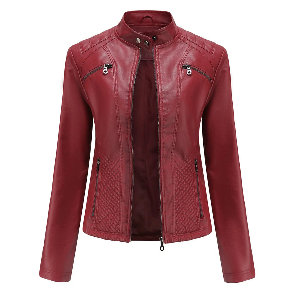 Veste en cuir élégante pour femme