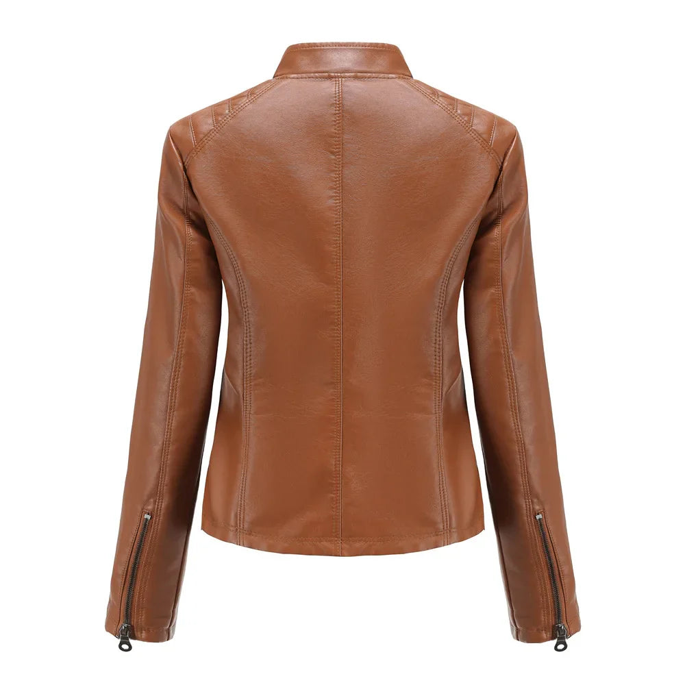 Veste en cuir élégante pour femme