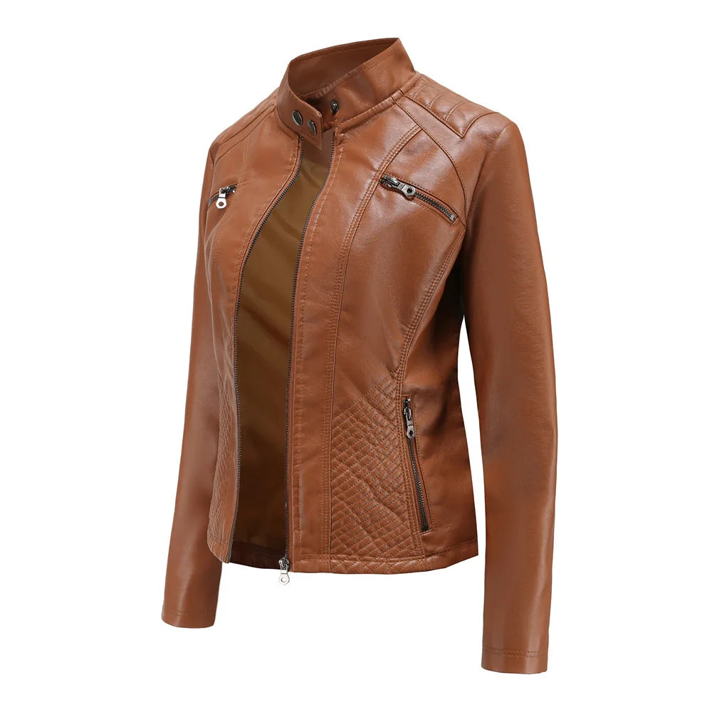 Veste en cuir élégante pour femme