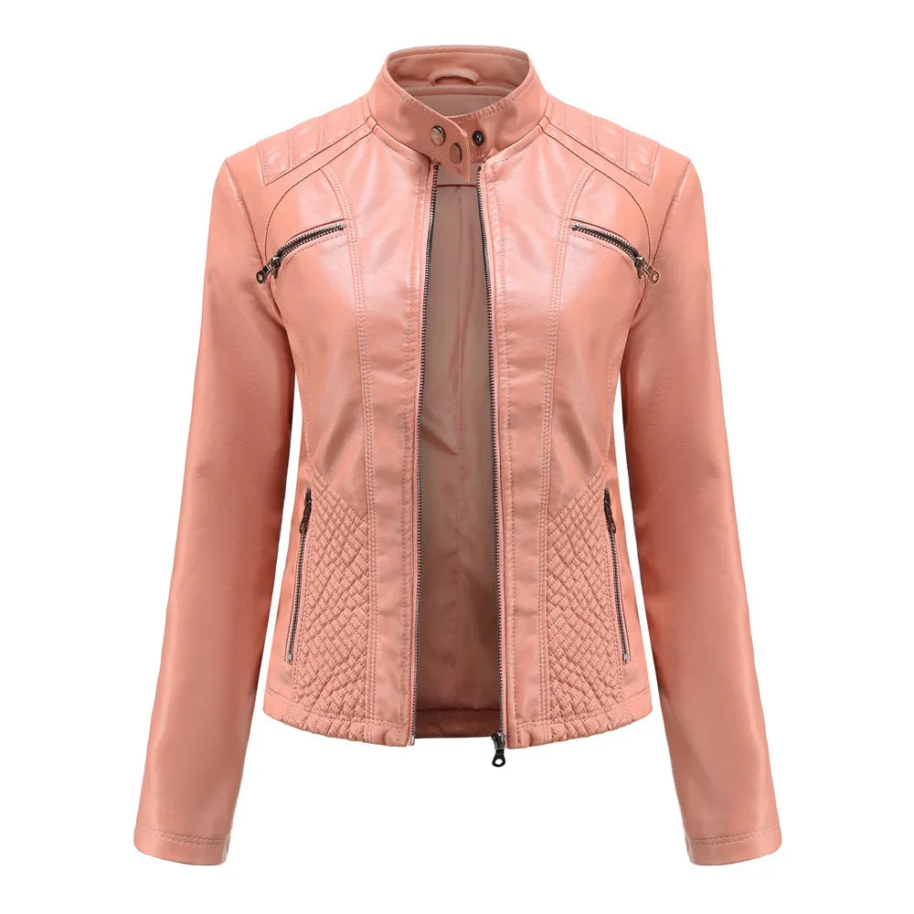 Veste en cuir élégante pour femme