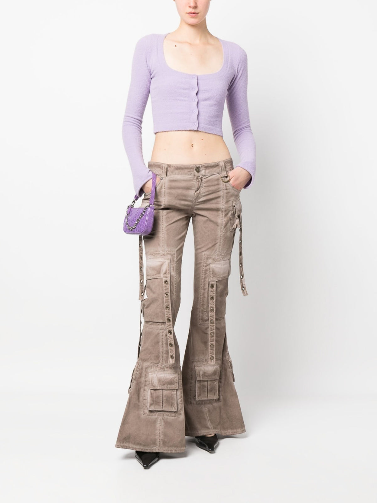 Pantalon cargo coupe bootcut