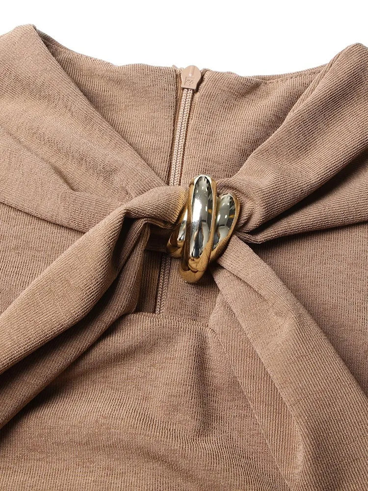 Robes à paillettes fendues en tricot croisé