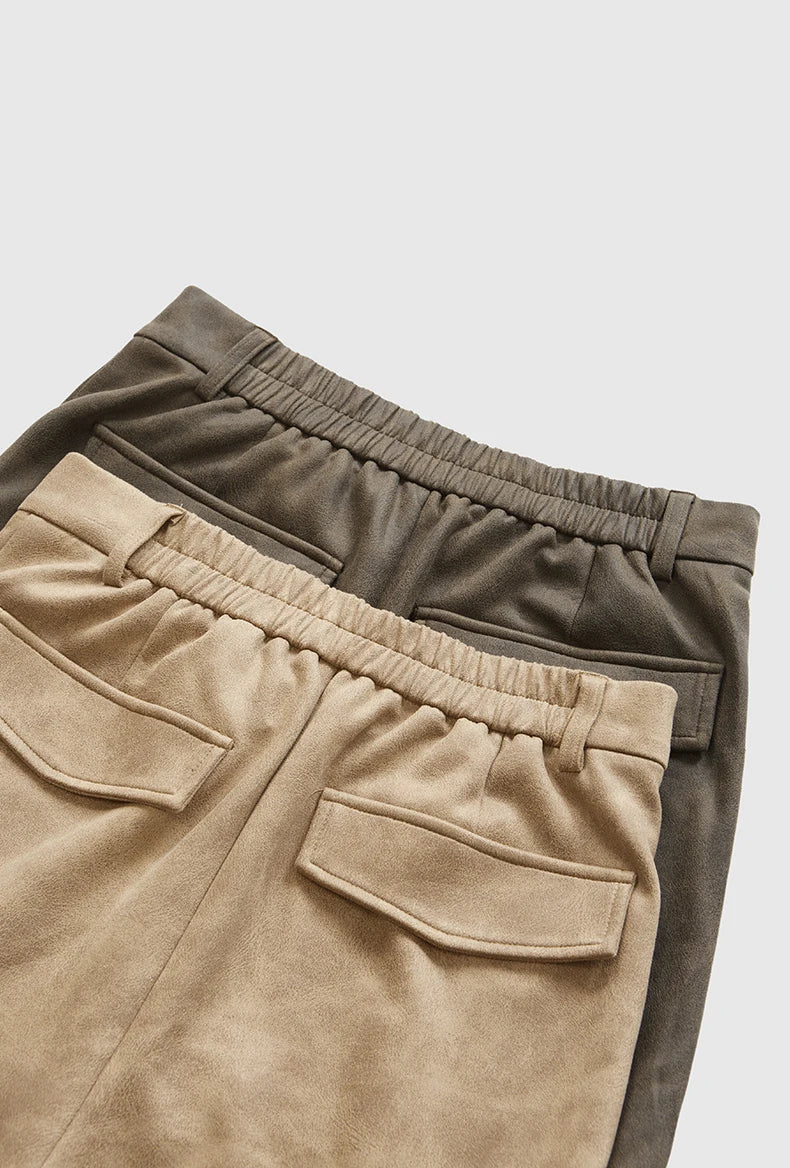Pantalon cargo en daim vieilli vintage