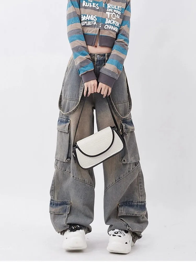 Pantalon large oversize en jean rétro