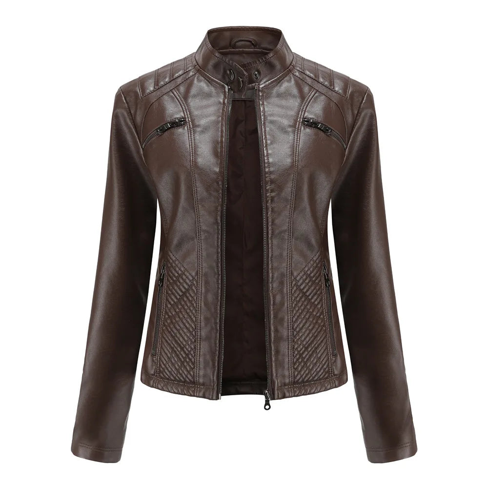 Veste en cuir élégante pour femme