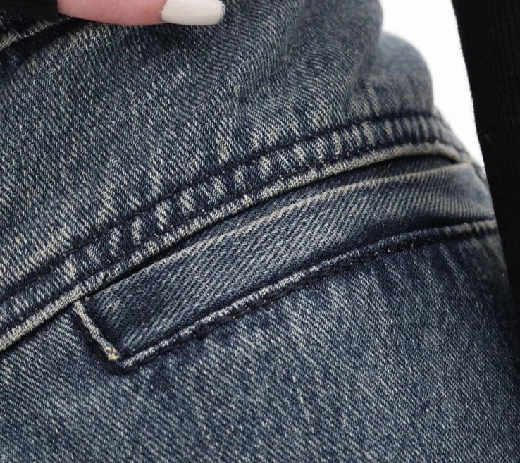 Jean taille haute à jambes larges