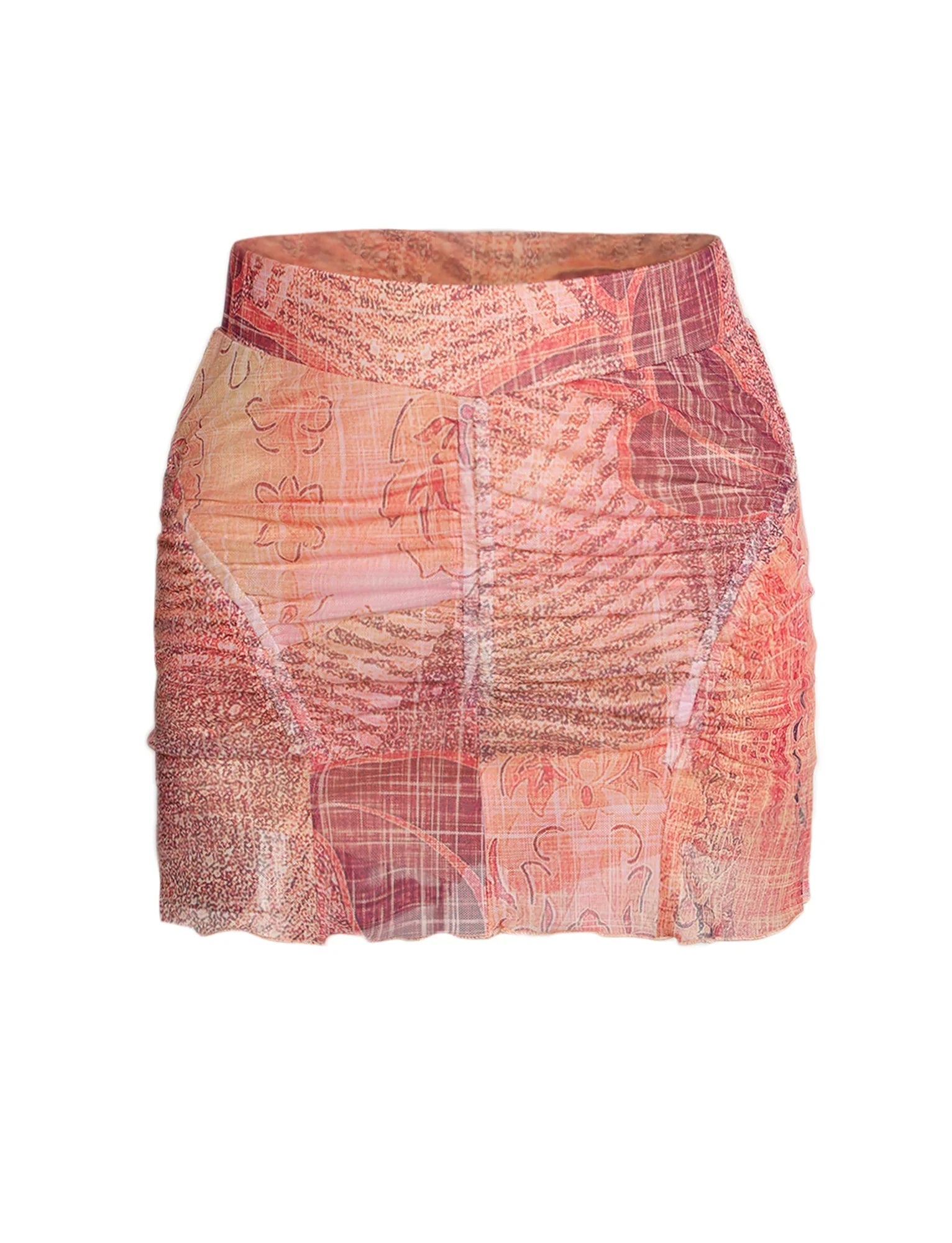 Haut floral grunge avec jupe