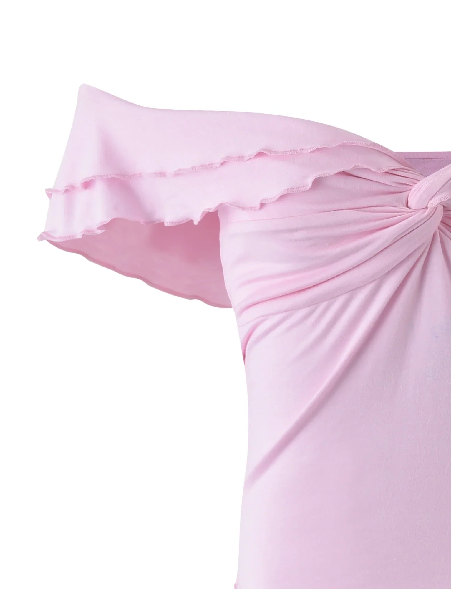 Top rose torsadé texturé avec pantalon