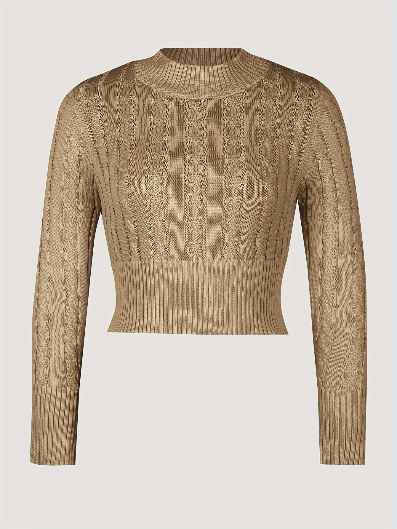 Pull court slim à motif torsadé