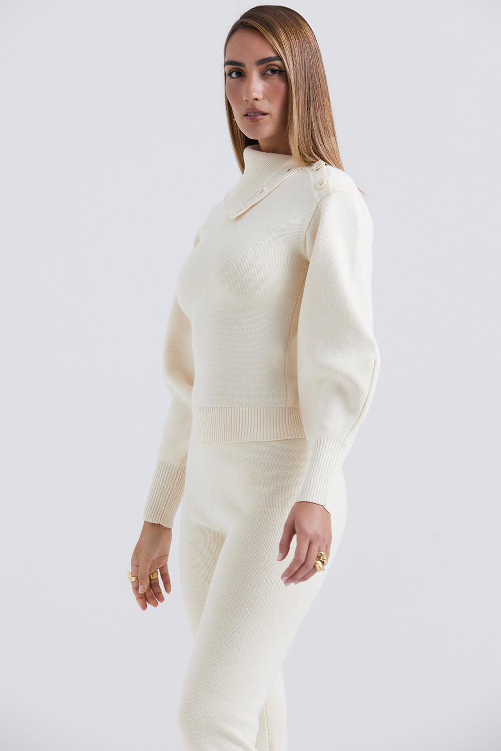 Pull en cachemire mélangé avec pantalon