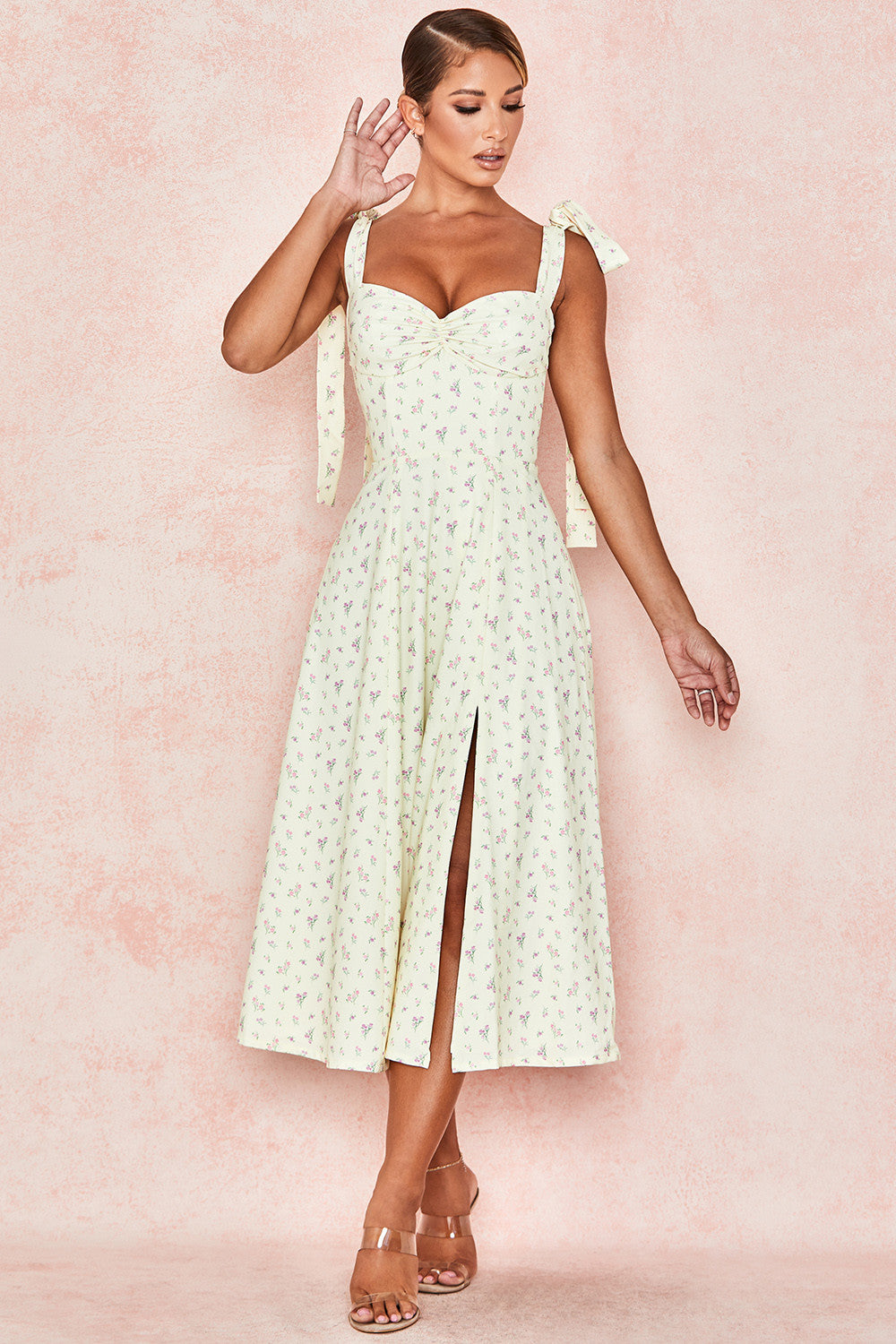 Robe d'été midi fleurie
