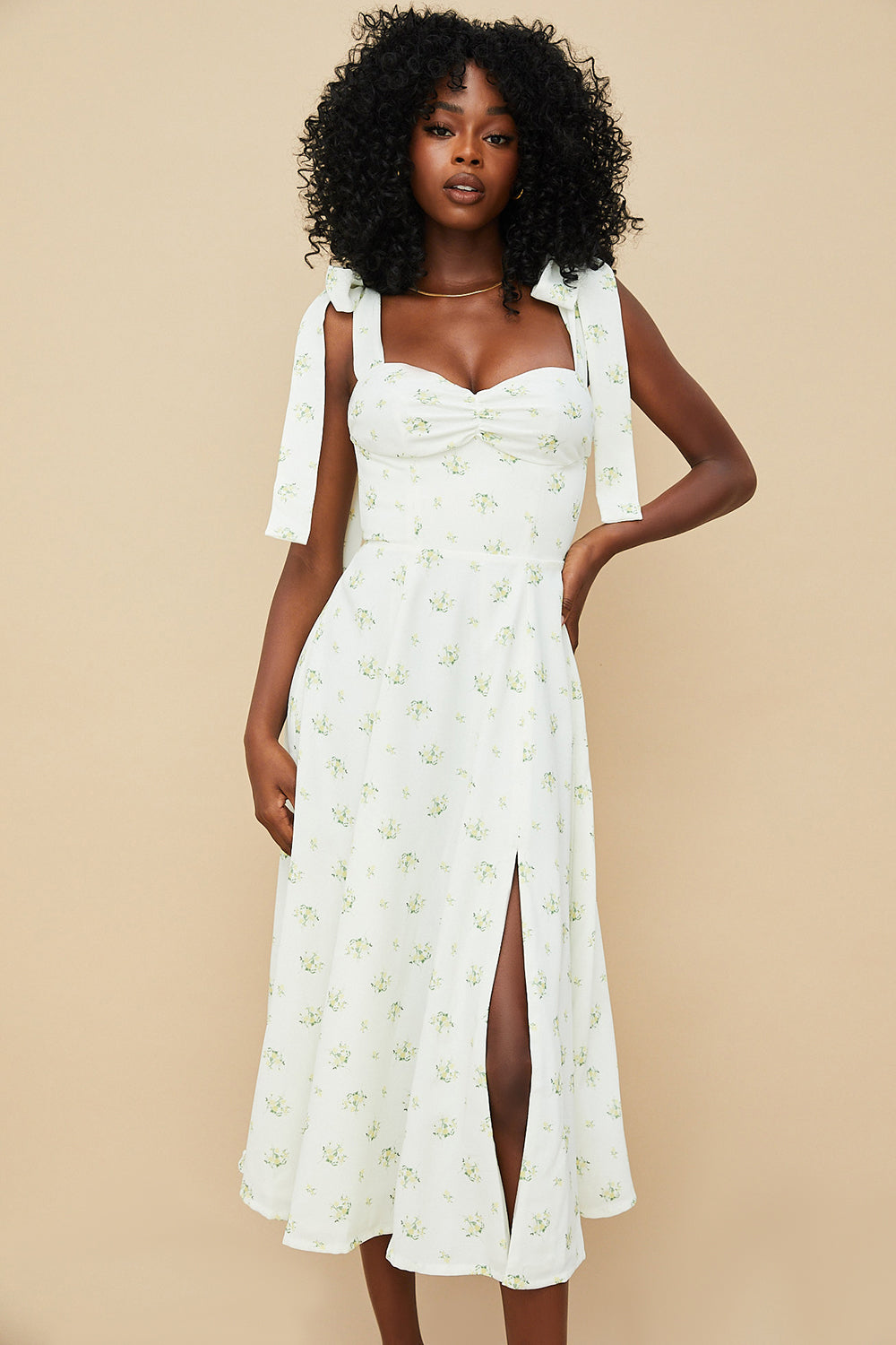 Robe d'été midi fleurie