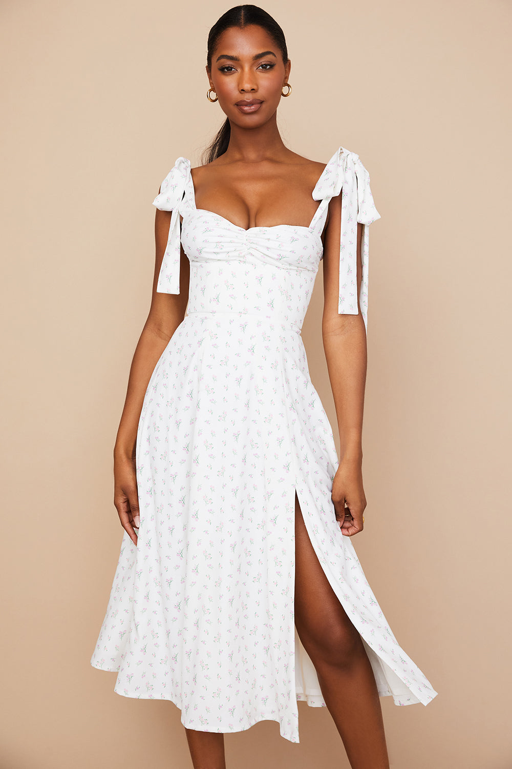 Robe d'été midi fleurie