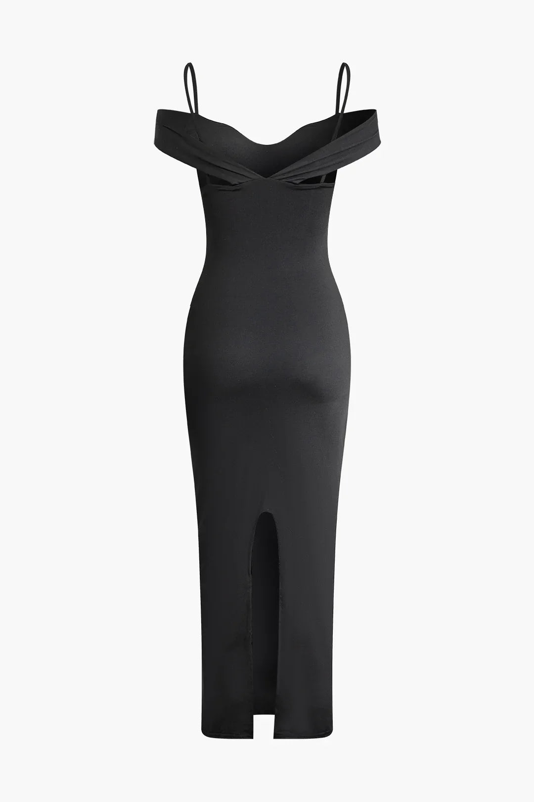 Robe longue découpée avec fente