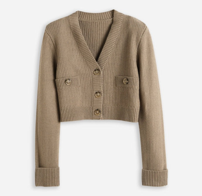 Ensemble cardigan tricoté composé d'un haut cardigan et d'une jupe