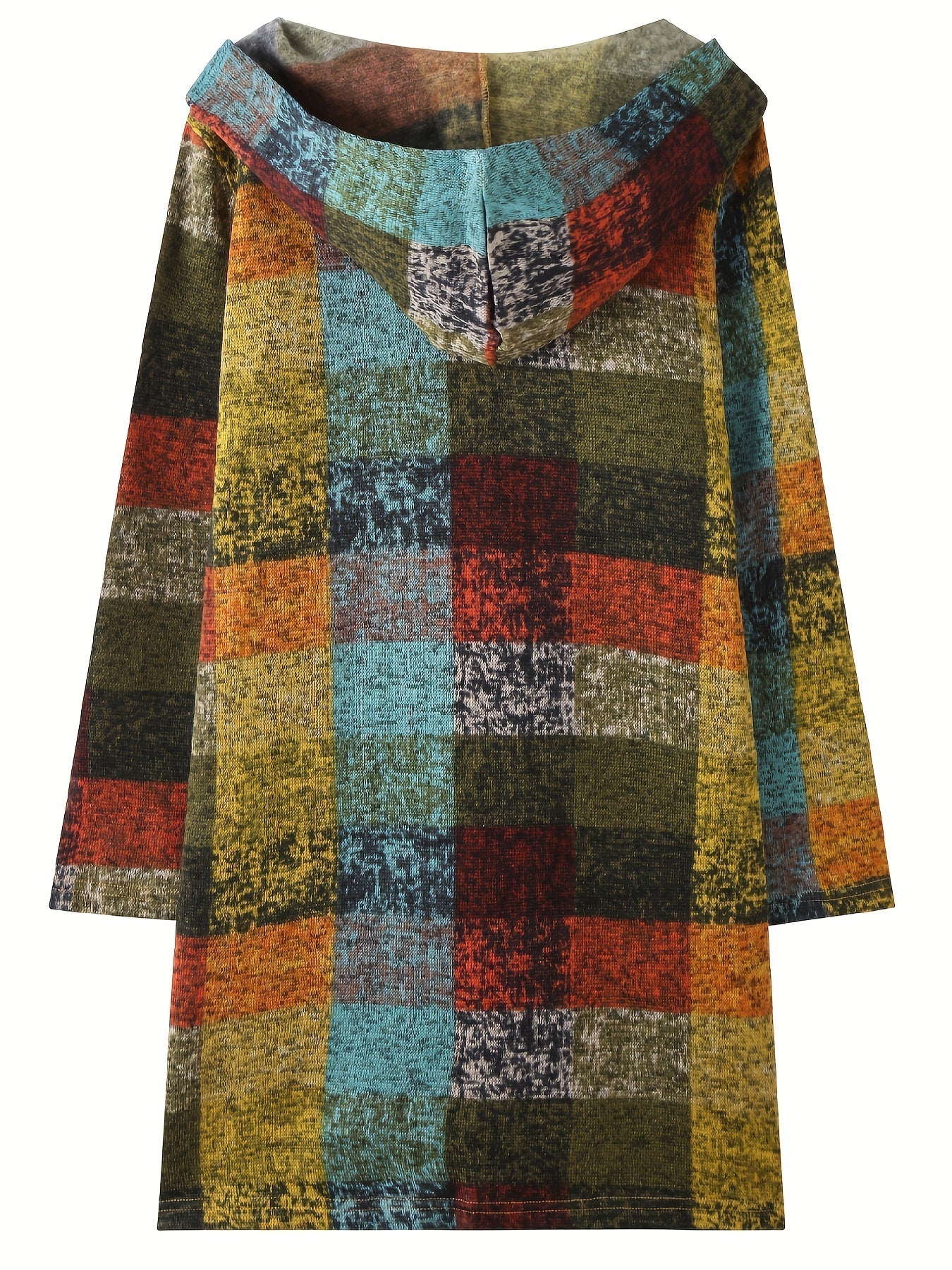 Cardigan bloc coloré avec capuche