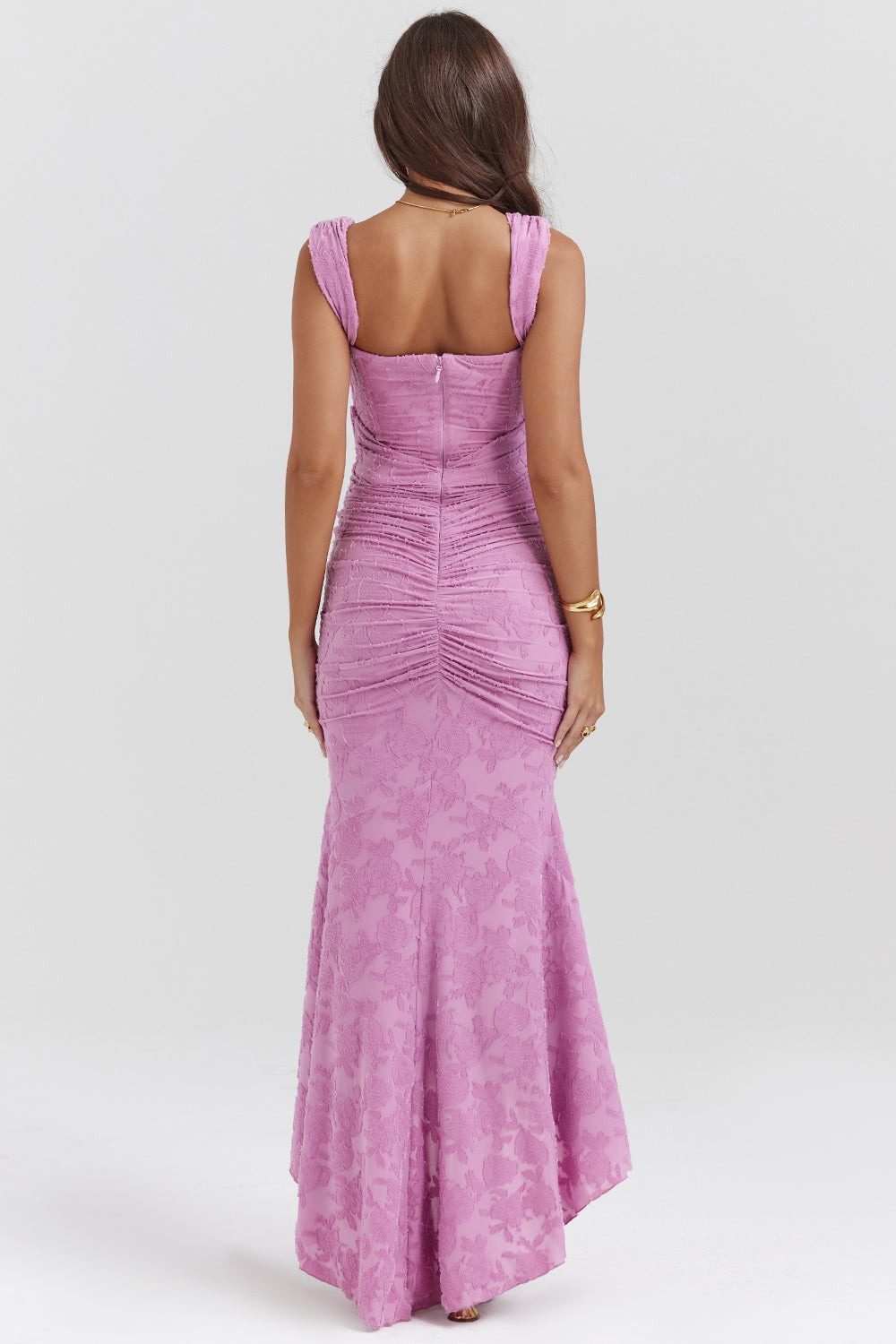 Robe longue texturée