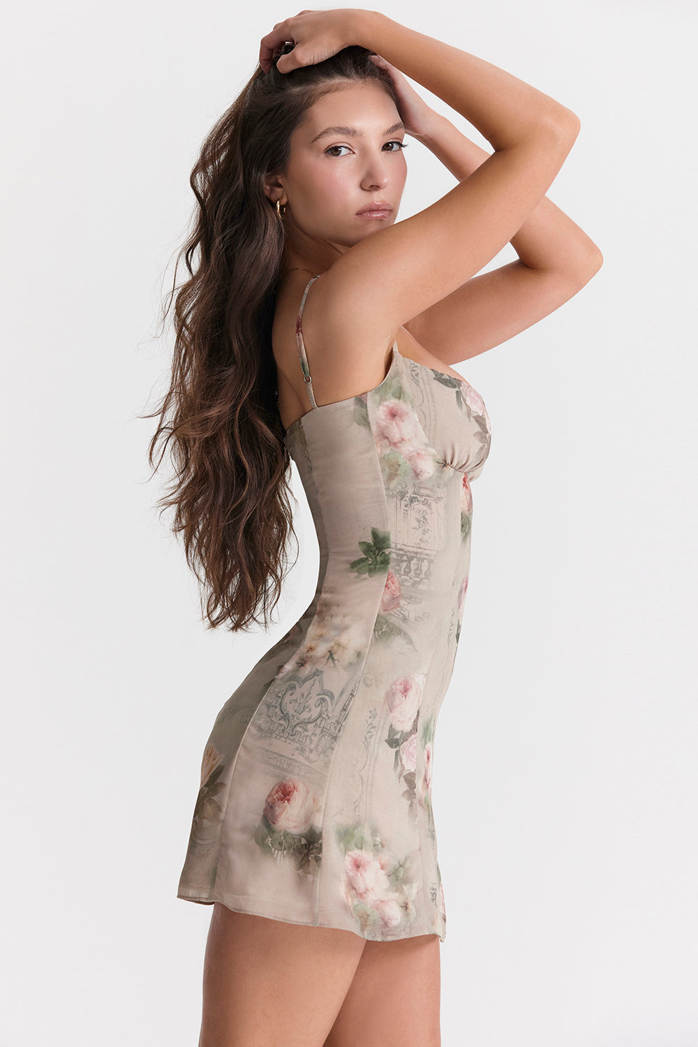 Mini-robe fleurie vintage