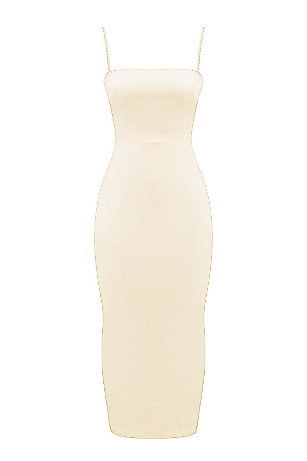 Robe longue couleur cràme vintage