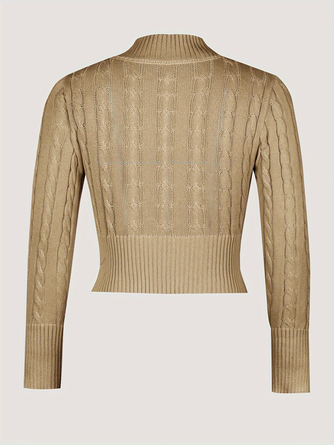 Pull court slim à motif torsadé