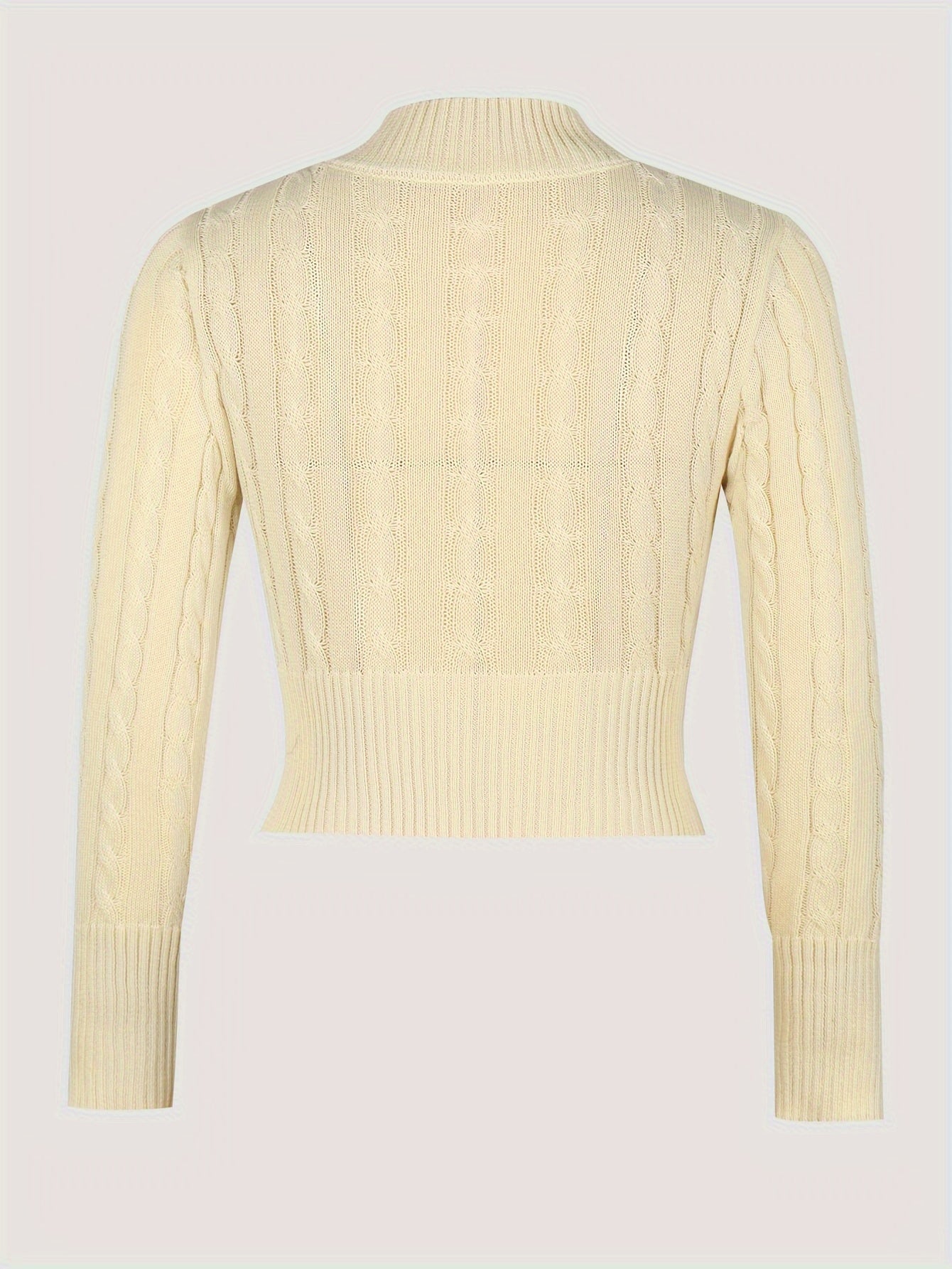 Pull court slim à motif torsadé