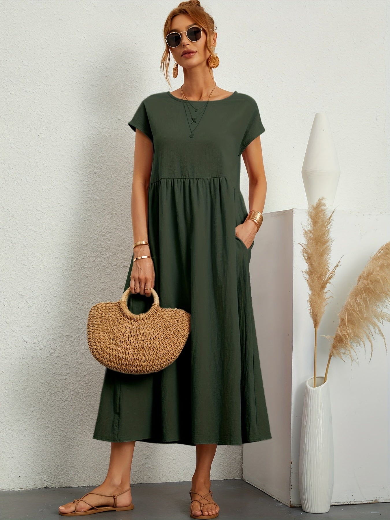 robe d'été décontractée avec poches amples